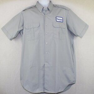 Triumph Motorcycle Biker Mechanic Peral Snap Short Sleeve Button Shirt (3XL)